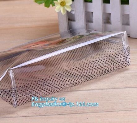 vinyl plastic zipper bags packaging with slider closure, size frosted matte pvc vinyl zipper ziplock plastic packaging b