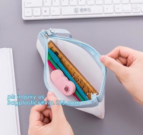 Fashion zipper TPU pencil bag, fashion printed school bag pencil cases, Pen Box Travel Storage Pouch Kids Gift School St