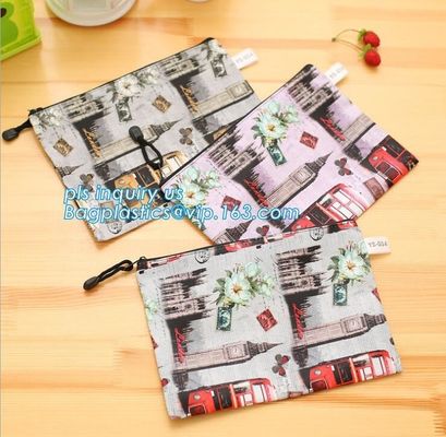 office stationery oxford cloth zipper file bag, A4 size document pockets file stationery file bag, Leather Stationery Fi