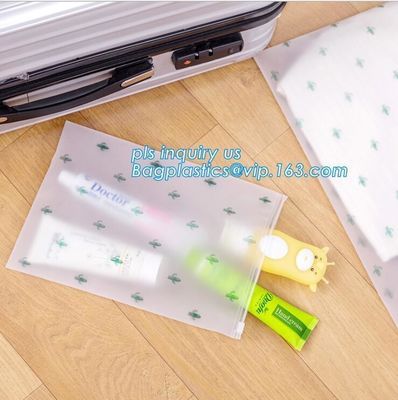 custom logo printed transparent clear vinyl plastic packaging bags with slider zipper ziplock