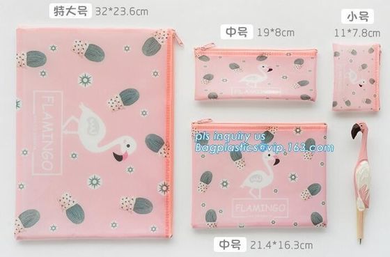 mesh net pouch for file folder, Promotion M square carrying PVC stationery file Bag, Ziplock Stationery Document File Nu