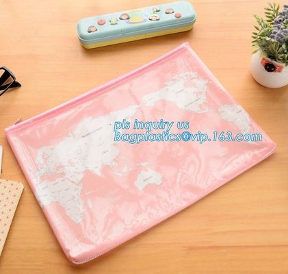 PVC slider promotional packaging bag, pe zipper bag/zipper document bag/zipper file folder bag,Mesh Bag File Document Ba