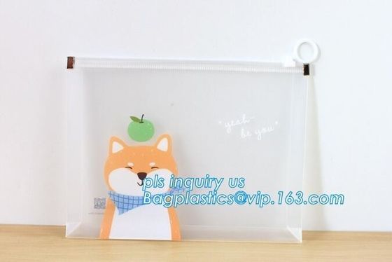 zipper slider bags for pencils pens, Pen slider bag/Stationery packing bag/Plastic slider bag, stationery slider bag wit