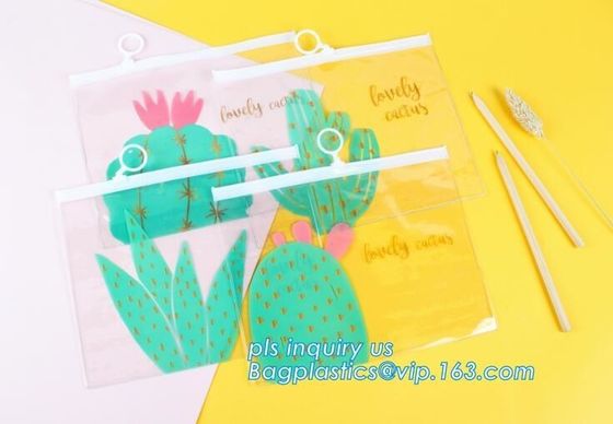towel slider cosmetic bag, Slider Zip Poly Bag, office file bag with zipper/document file pockect, clear pvc zipper bag/
