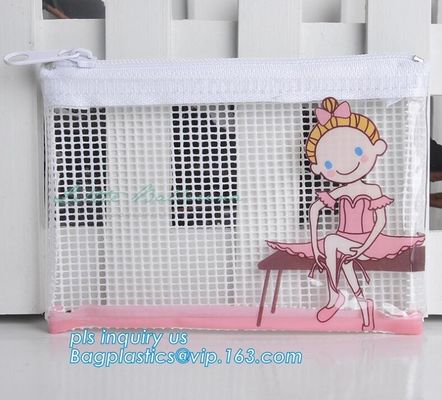 slider ziplock bag for stationery, tools, documents, EVA Skin Care Packaging Bags With Slider Zipper, pencil packing bag