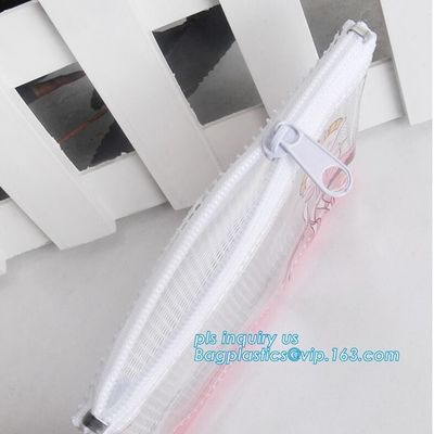 slider ziplock bag for stationery, tools, documents, EVA Skin Care Packaging Bags With Slider Zipper, pencil packing bag