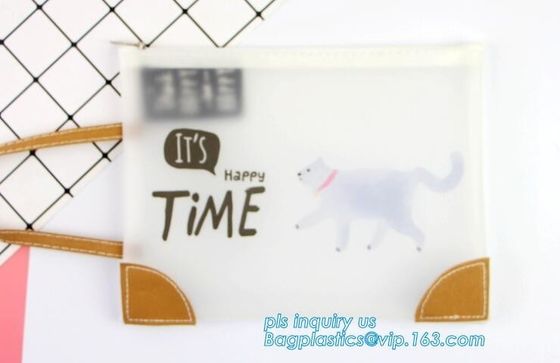 pencil stationery set pouch holder zipper with slider, Office & school stationery supply slider zip wallets document fil