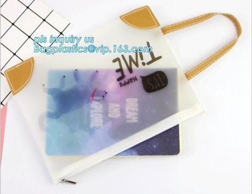 pencil stationery set pouch holder zipper with slider, Office & school stationery supply slider zip wallets document fil