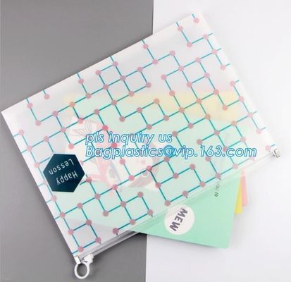 vinyl pvc zipper bag vinyl zipper slider bag for stationery, cosmetic, Flat Zipper Top PVC Slider Zipper Bags For Towel
