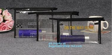 Zipper Slider Clear Pvc Bag For toothbrush bag, Stationery Ruler Set Packaging Bag with Slider, ziplock pvc bag slider t
