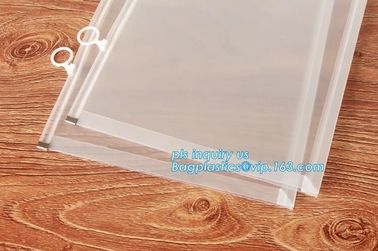 Zipper Slider Clear Pvc Bag For toothbrush bag, Stationery Ruler Set Packaging Bag with Slider, ziplock pvc bag slider t