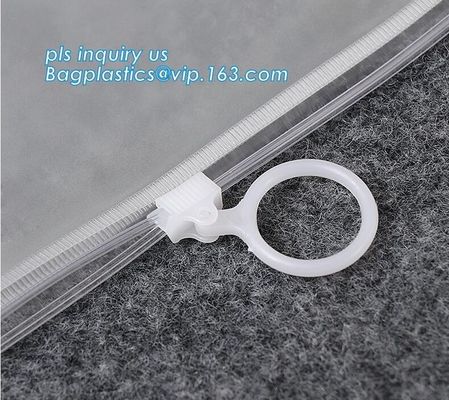 Biodegradable eco-friendly slider ziplock frosted EVA bag, PVC Wash Bag With Slider Zipper, Eco-friendly plastic puller