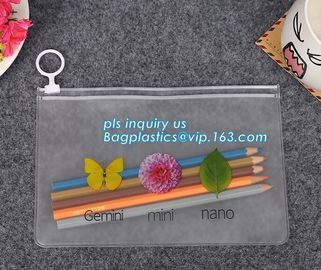 customize slider ziplock pvc travel cosmetic bag, eva ziplock slider bag eco bag, Bags Wth Slider Zipper Top