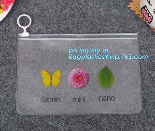 customize slider ziplock pvc travel cosmetic bag, eva ziplock slider bag eco bag, Bags Wth Slider Zipper Top