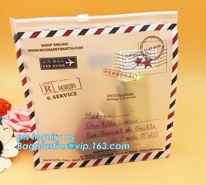 slider ziplock PVC cosmetic bag promotional custom printed plastic bag, Eco-friendly frosted clear pvc plastic garment b