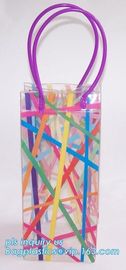 slider ziplock PVC cosmetic bag promotional custom printed plastic bag, Eco-friendly frosted clear pvc plastic garment b