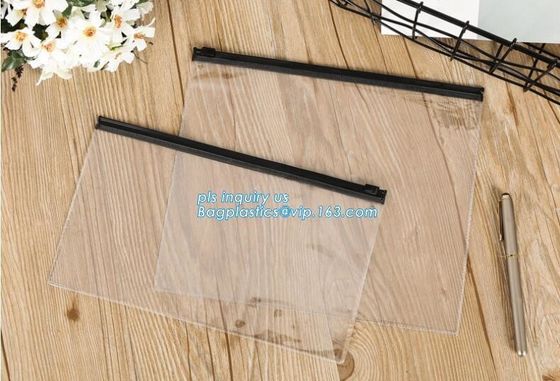 pe plastic resealable slider zipper bags, Eco-friendly Slider Zipper Flat Plastic Bag For Document or Swimwear