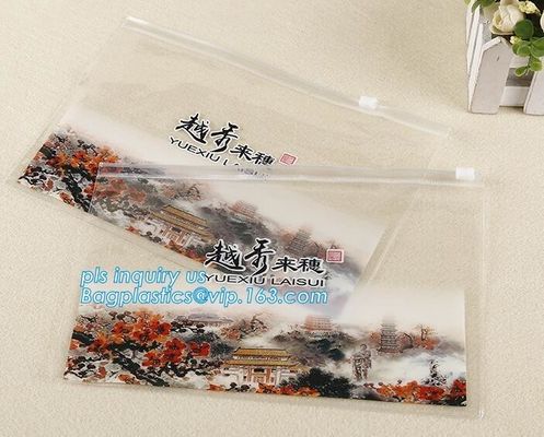 reusable premium quality slider zipper cosmetic toothbrush pvc bags, ziplock bag slider bag for swimming cap packaging