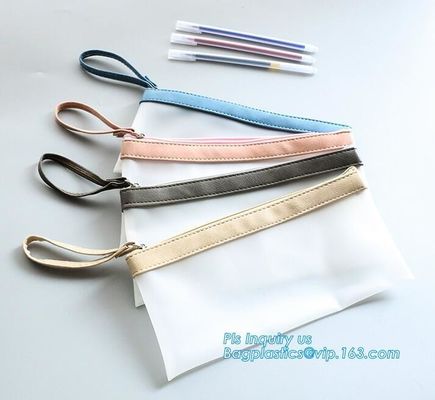 promotion zipper pencil bag, Waterproof and shockpfoof Triangular pencil bag silicone pencil bag students