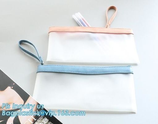 Recyclable Plastic Clear frotsed Matte Vinyl Slider Ziplock PVC Bag Packaging, slider zipper bag for garment packaging