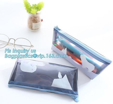 slider zipper pvc pouch clear vinyl pvc ziplock bag, OEM clear plastic zipper pouch/ clear vinyl slider zipper bag