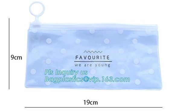 Slider Zipper PVC Pouch Clear Vinyl PVC Ziplock Bag, slider bag for underwear packaging slider zipper vinyl bag for clot
