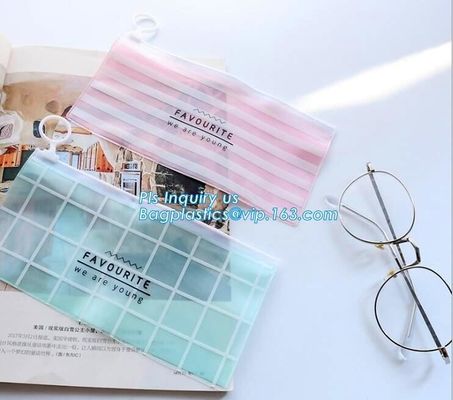 Slider Zipper PVC Pouch Clear Vinyl PVC Ziplock Bag, slider bag for underwear packaging slider zipper vinyl bag for clot