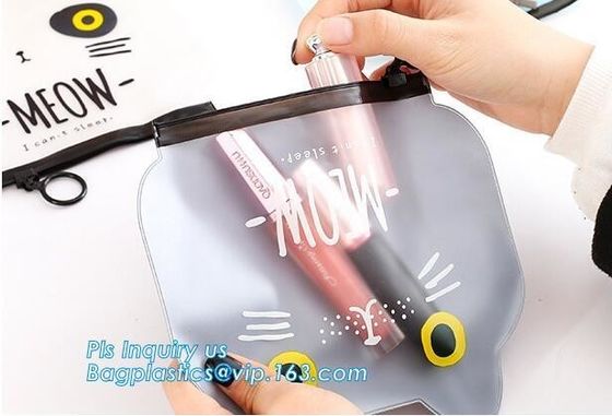 Zip Top Custom Printing Eco Friednly Slider Ziplock Bag, slider zipper pvc pouch clear vinyl pvc ziplock bag