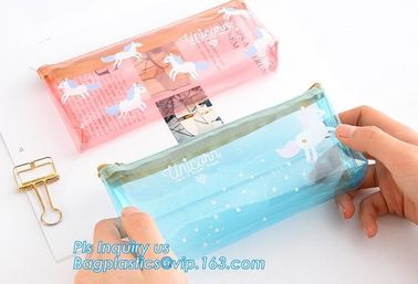 stand up pvc slider bag vinyl ziplock bag, vinyl pvc A4 file bag with slider ziplock, Non-toxic PVC slider zipper bag