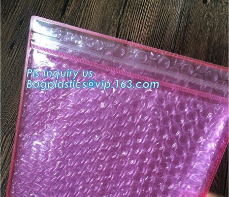 Customized Slider bubble bag, OEM Factory Price With custom Bubble ziplock packaing bag, Reusable Packing Bubble Packing