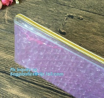 Air Bubble Bag with Slider Zipper, Pink Bubble Bag, Custom Printed Slider Ziplock Bubble Bag, Anti Shock Plastic PE Mate