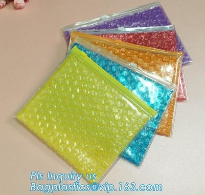 Air Bubble Bag with Slider Zipper, Pink Bubble Bag, Custom Printed Slider Ziplock Bubble Bag, Anti Shock Plastic PE Mate