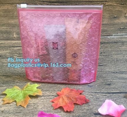 Bubble Ziplock Bag, Low Price Poly Slider Bubble Bag, Reclosed Black Foil Bubble Zipper Bag, customized Slider bubble ba