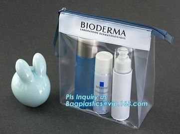 ziplock bags pvc zip bag for cosmetic packing, elegant bag frosted slider zipper bag for microfiber, bikini bag,pvc plas