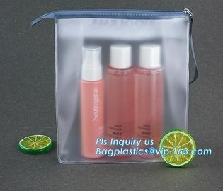 ziplock bags pvc zip bag for cosmetic packing, elegant bag frosted slider zipper bag for microfiber, bikini bag,pvc plas