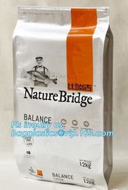 1.5kg 2.5kg 5kg flat bottom aluminum foil slider zipper pet dog food bag, Gravure Printing Top Slider Ziplock Plastic Pe