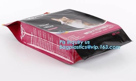 Slider Zipper Side Gusset Foil Lined Pet Dog Food Bag, pet food slider zipper plastic pet food bag aluminum foil quad se