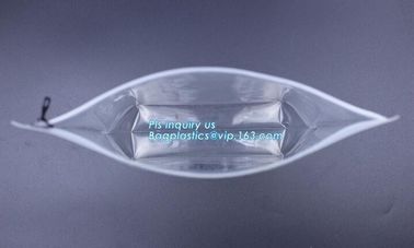 metal packaging slider zipper bag, Slider Zipper PVC Pouch Clear Vinyl PVC Ziplock Bag, polyvinyl chloride material plas