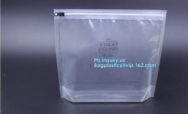 metal packaging slider zipper bag, Slider Zipper PVC Pouch Clear Vinyl PVC Ziplock Bag, polyvinyl chloride material plas