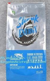 flat bottom plastic pet food bag with slider zipper, resealable square bottom 5.5kg animal food bag, Dog Pet Food Packag