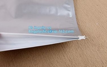 laminated multiple layer plastic aluminum foil bag side gusset pet food bag with slider ziplock, Customized Printing Sta