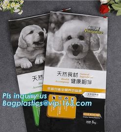 Manufacturer 2kg odm oem slider flat bottom bag dog cat wholesale custom pet food packing, Slider ziplock flat bottom do