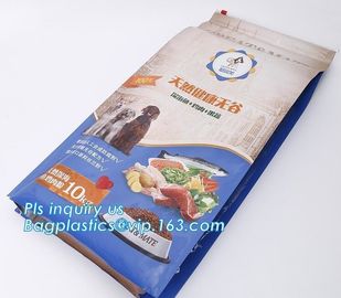 Manufacturer 2kg odm oem slider flat bottom bag dog cat wholesale custom pet food packing, Slider ziplock flat bottom do
