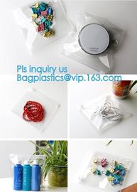 ziplock plastic waterproof bag for swimsuit, slider pvc packing bag for shampoo promotion, Zipper slider clear shopping
