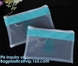 Bikini Plastic Packaging Clear PVC Swimwear Wet Packaging Bag With Zipper, stand up slider ziplock bag for underwear bik