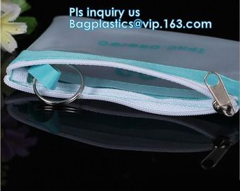Bikini Plastic Packaging Clear PVC Swimwear Wet Packaging Bag With Zipper, stand up slider ziplock bag for underwear bik
