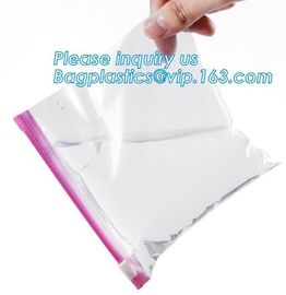 Slider Freezer Custom Transparent LDPE Plastic Waterproof Ziplock Storage Bag, Slider zipper clear plastic PE POLY water