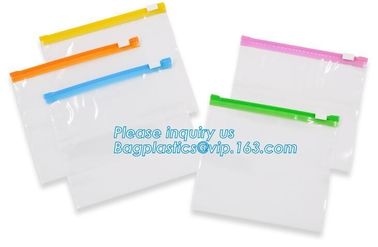 Slider Freezer Custom Transparent LDPE Plastic Waterproof Ziplock Storage Bag, Slider zipper clear plastic PE POLY water