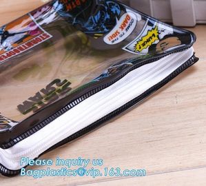 slider zip lock plastic cosmetic bags, Supply custom pvc ziplock pouch slider zipper plastic garment t shirt bags, Clear