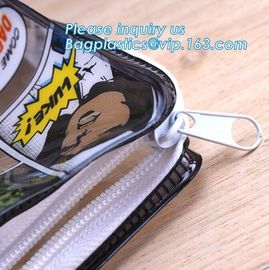 slider zip lock plastic cosmetic bags, Supply custom pvc ziplock pouch slider zipper plastic garment t shirt bags, Clear